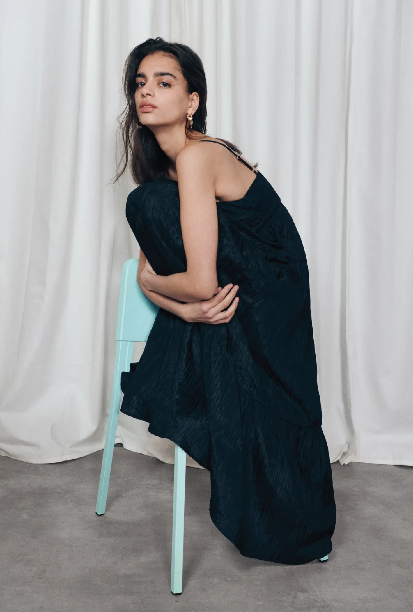 Crinkle Bounce Dress Black sold by Silk Laundry product image thumbnail 3