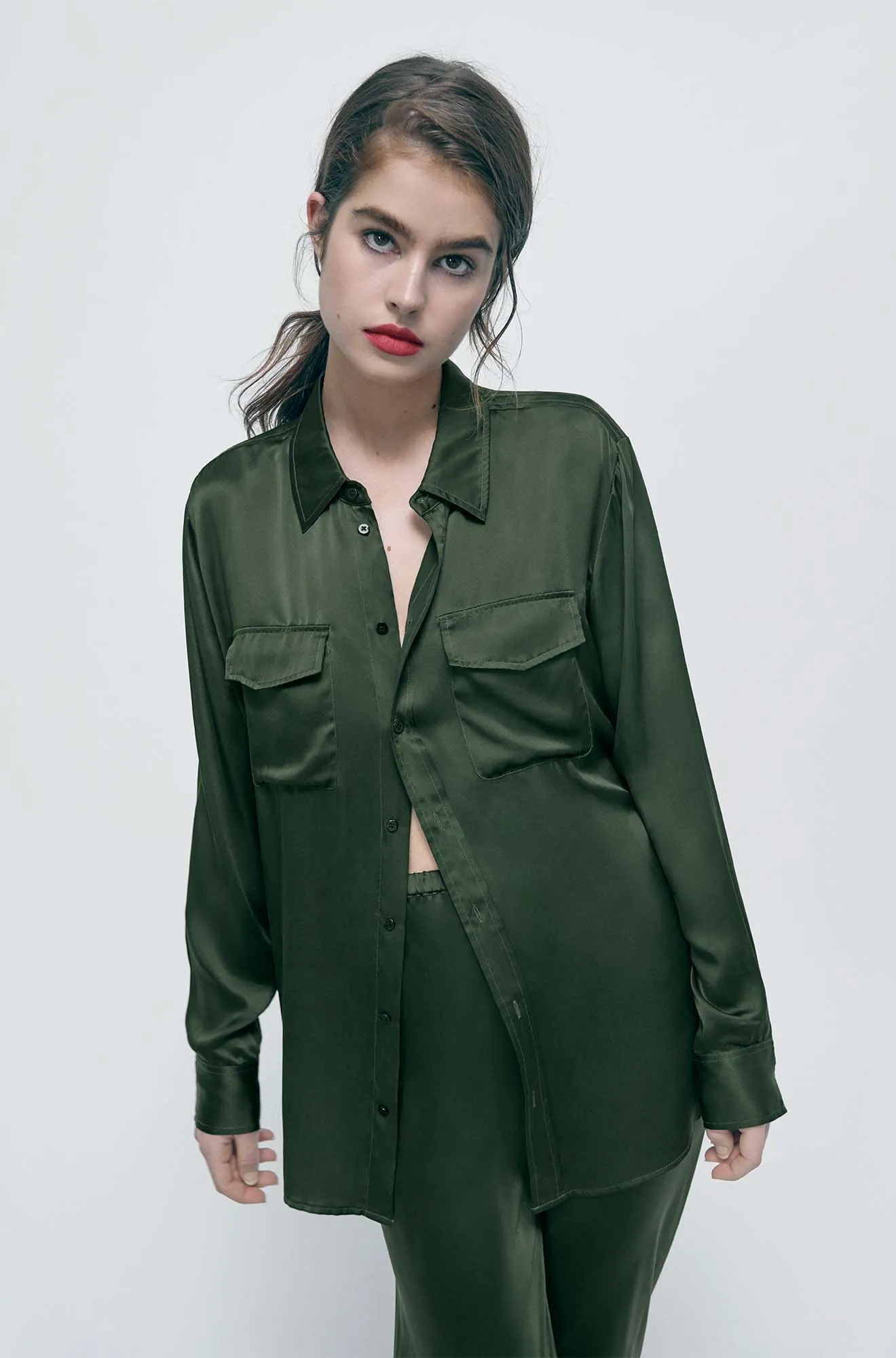 Boyfriend Shirt Cedar sold by Silk Laundry product image thumbnail 2