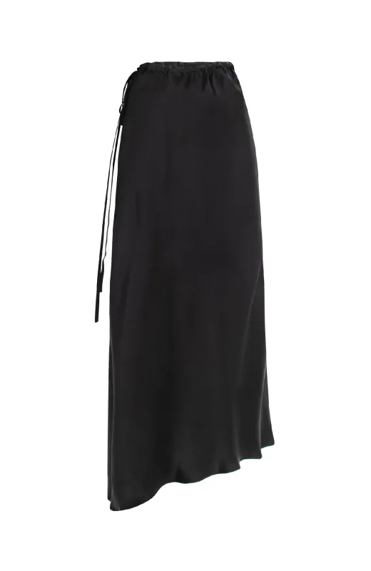 ASYMMETRIC SKIRT BLACK sold by Silk Laundry