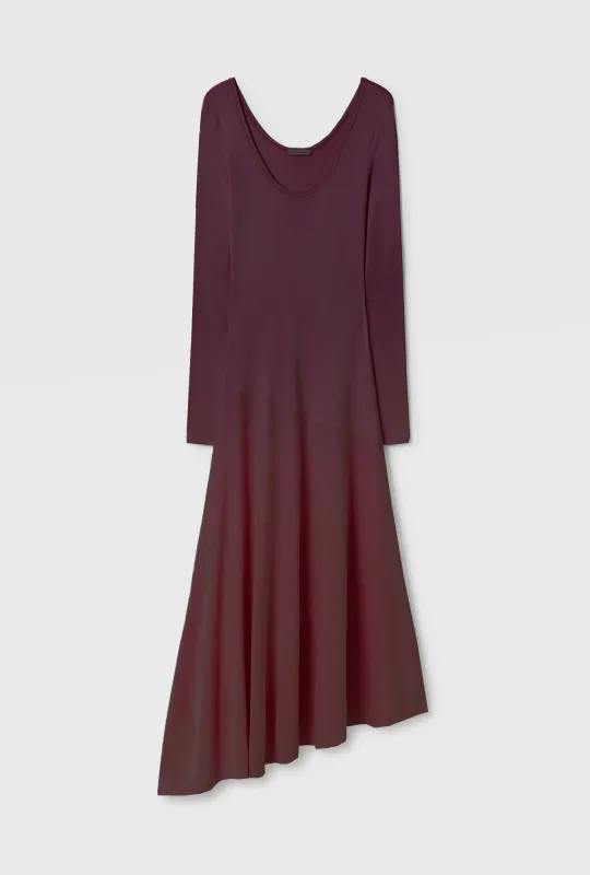 JERSEY LONG SLEEVE DRESS CACAO sold by Silk Laundry