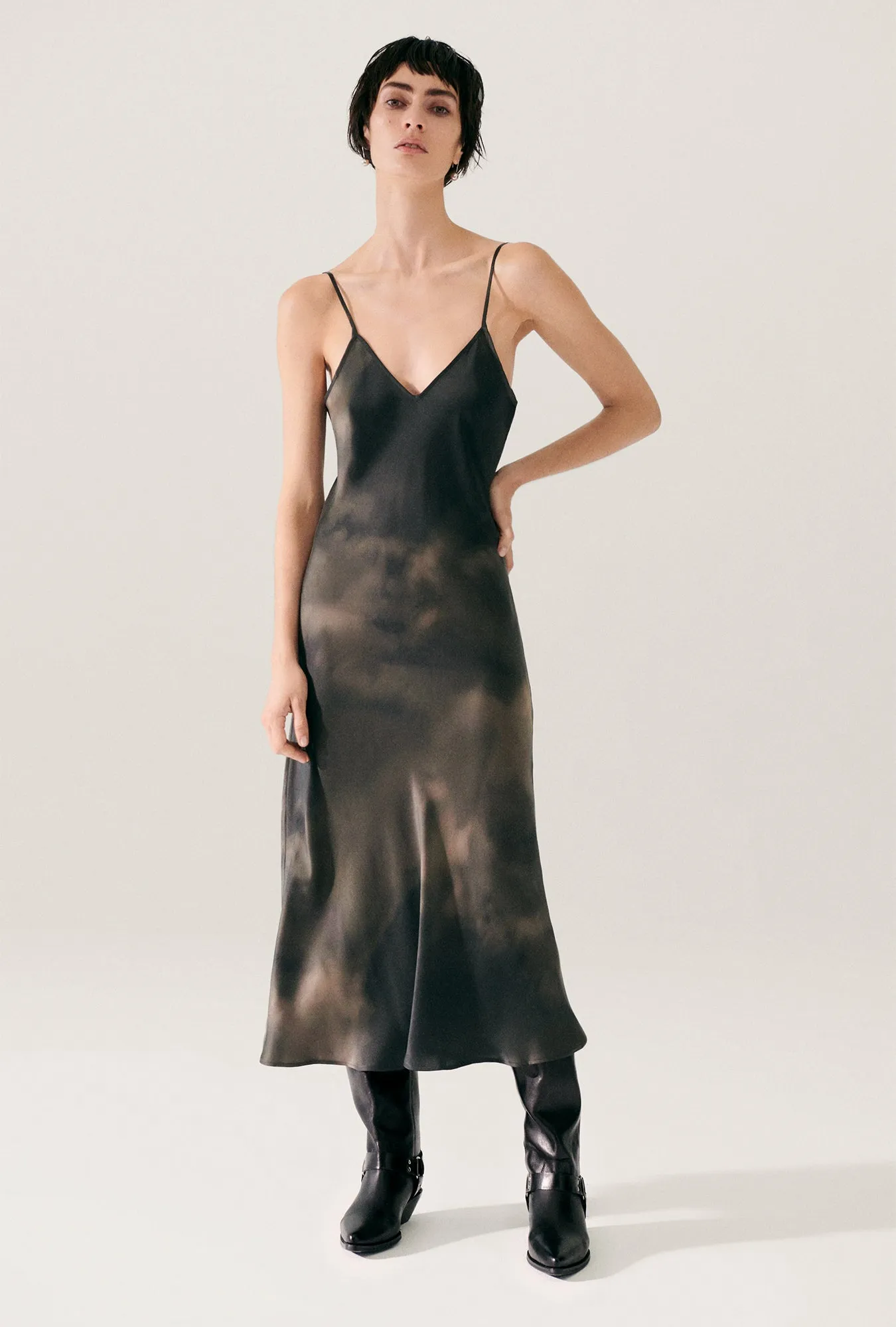 90S SLIP DRESS SMOKE sold by Silk Laundry product image thumbnail 4