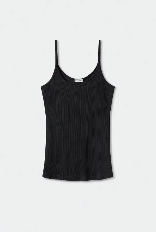 RIBBED CAMI BLACK sold by Silk Laundry