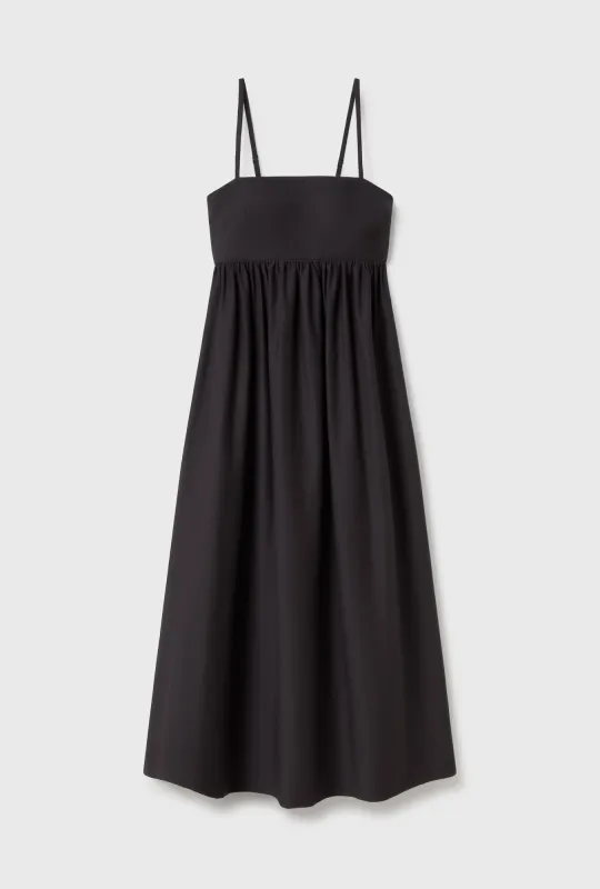 COTTON SILK TULIP DRESS BLACK sold by Silk Laundry