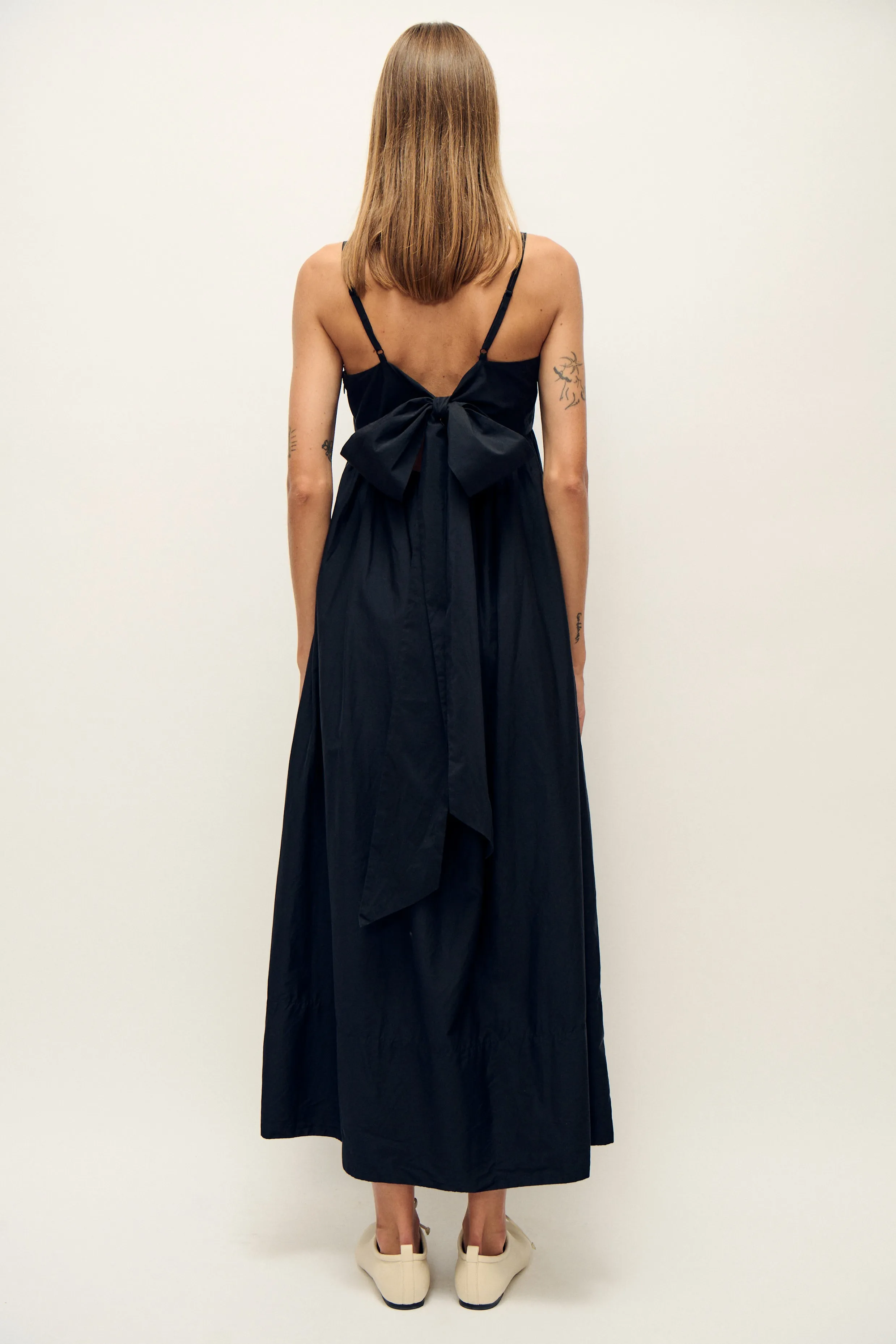 COTTON SILK TULIP DRESS BLACK sold by Silk Laundry product image thumbnail 5