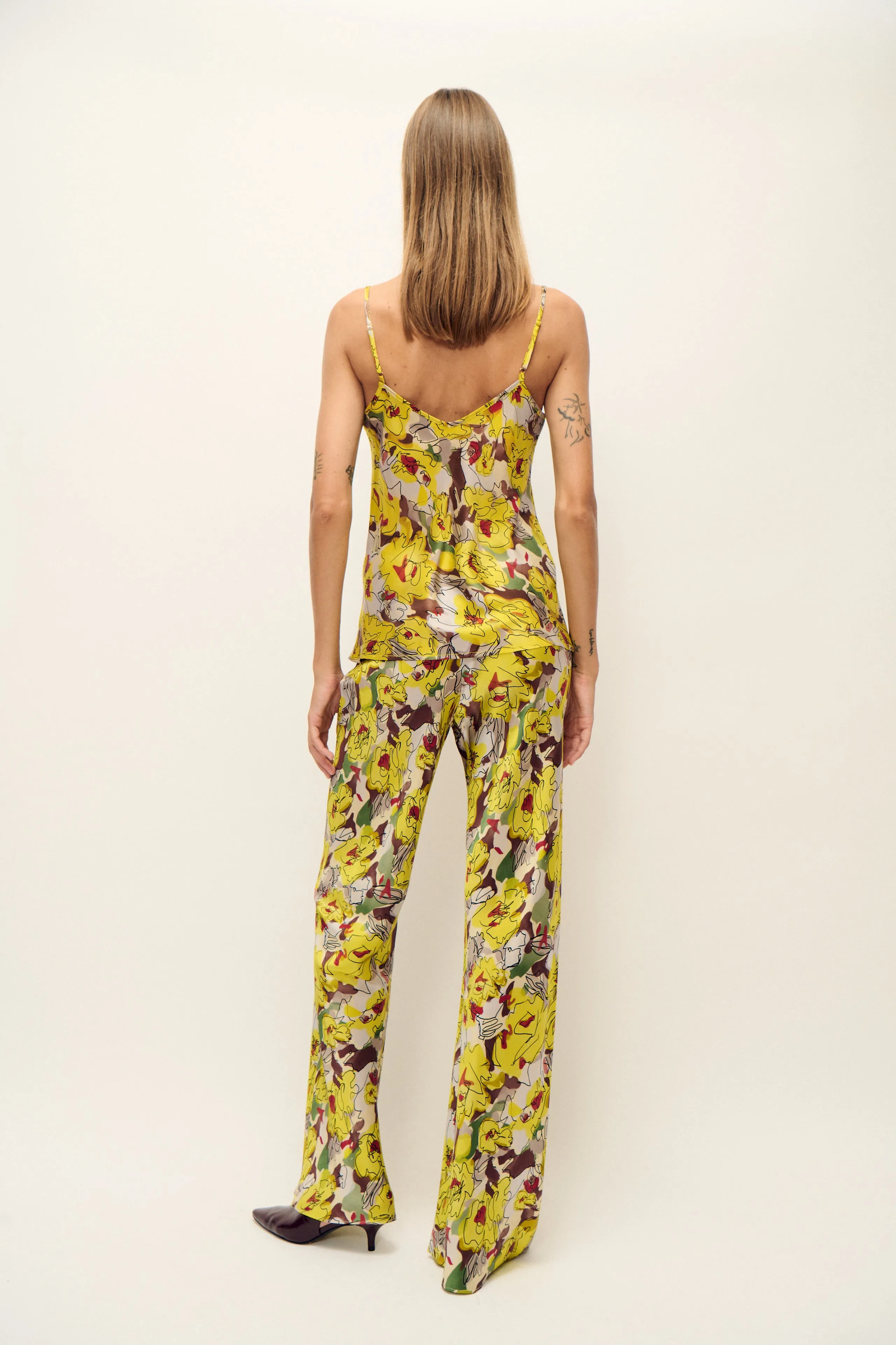 Bias Cut Cami Sunflower Floral sold by Silk Laundry product image thumbnail 3