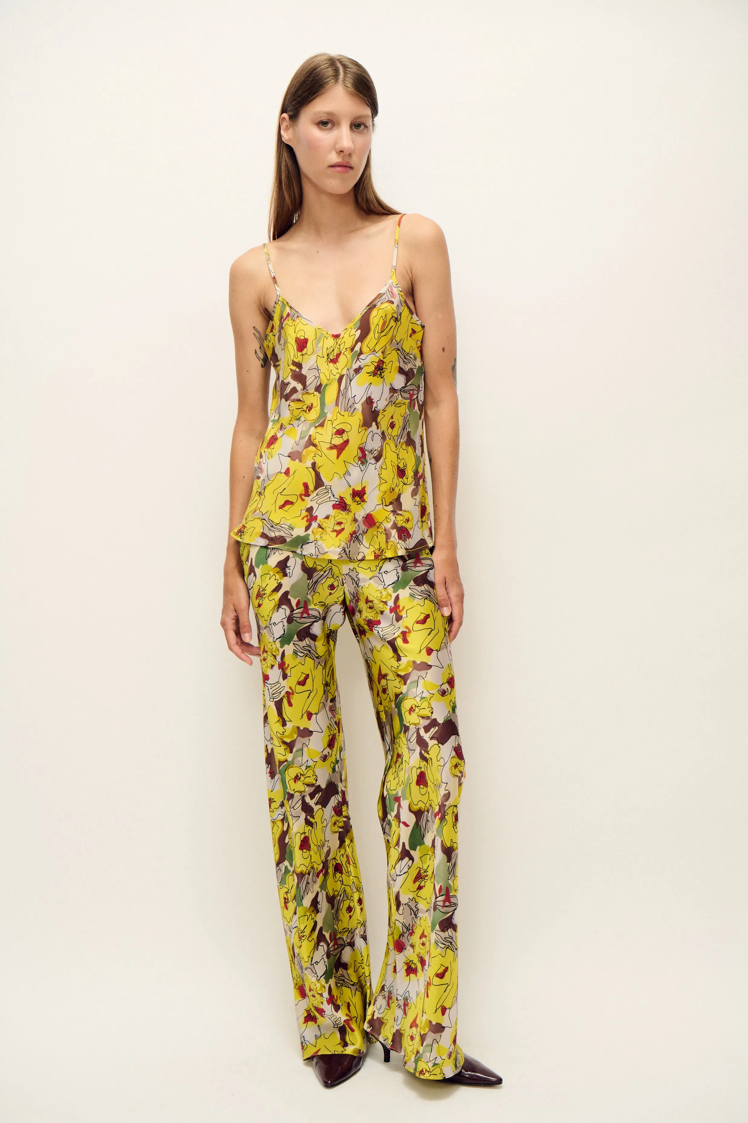 Bias Cut Cami Sunflower Floral sold by Silk Laundry product image thumbnail 4