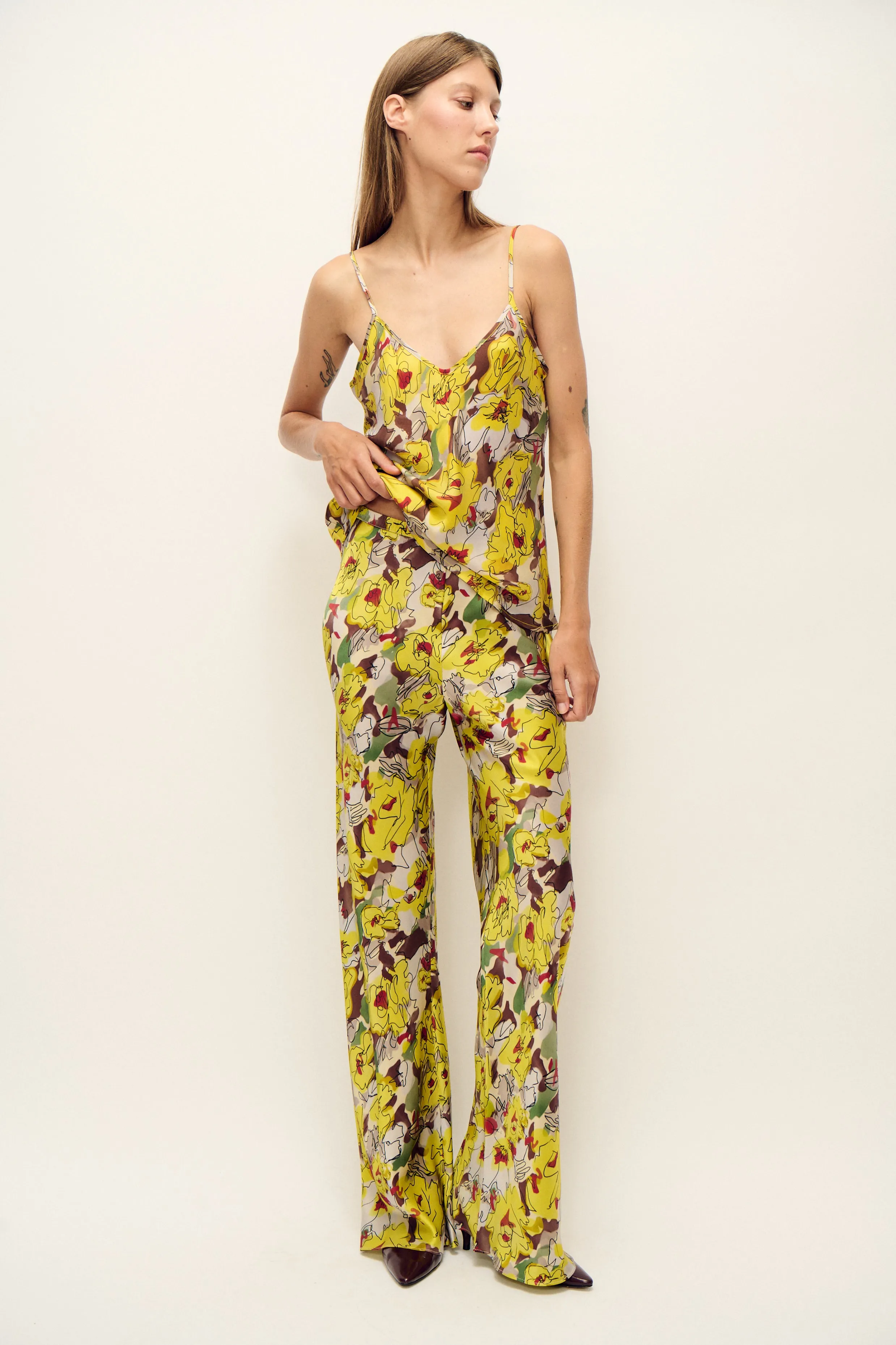 Bias Cut Cami Sunflower Floral sold by Silk Laundry product image thumbnail 2
