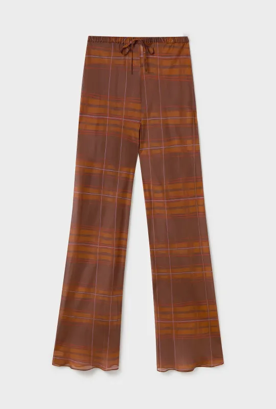 CHIFFON BIAS CUT PANTS ROOT PLAID sold by Silk Laundry