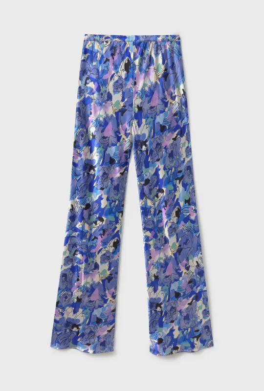 BIAS CUT PANTS CORNFLOWER FLORAL sold by Silk Laundry