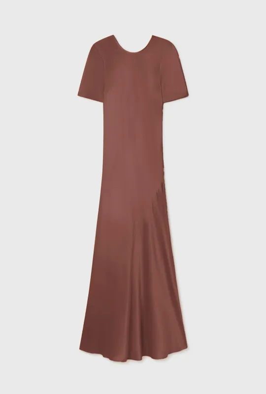 Short Sleeve Bias Dress Root sold by Silk Laundry