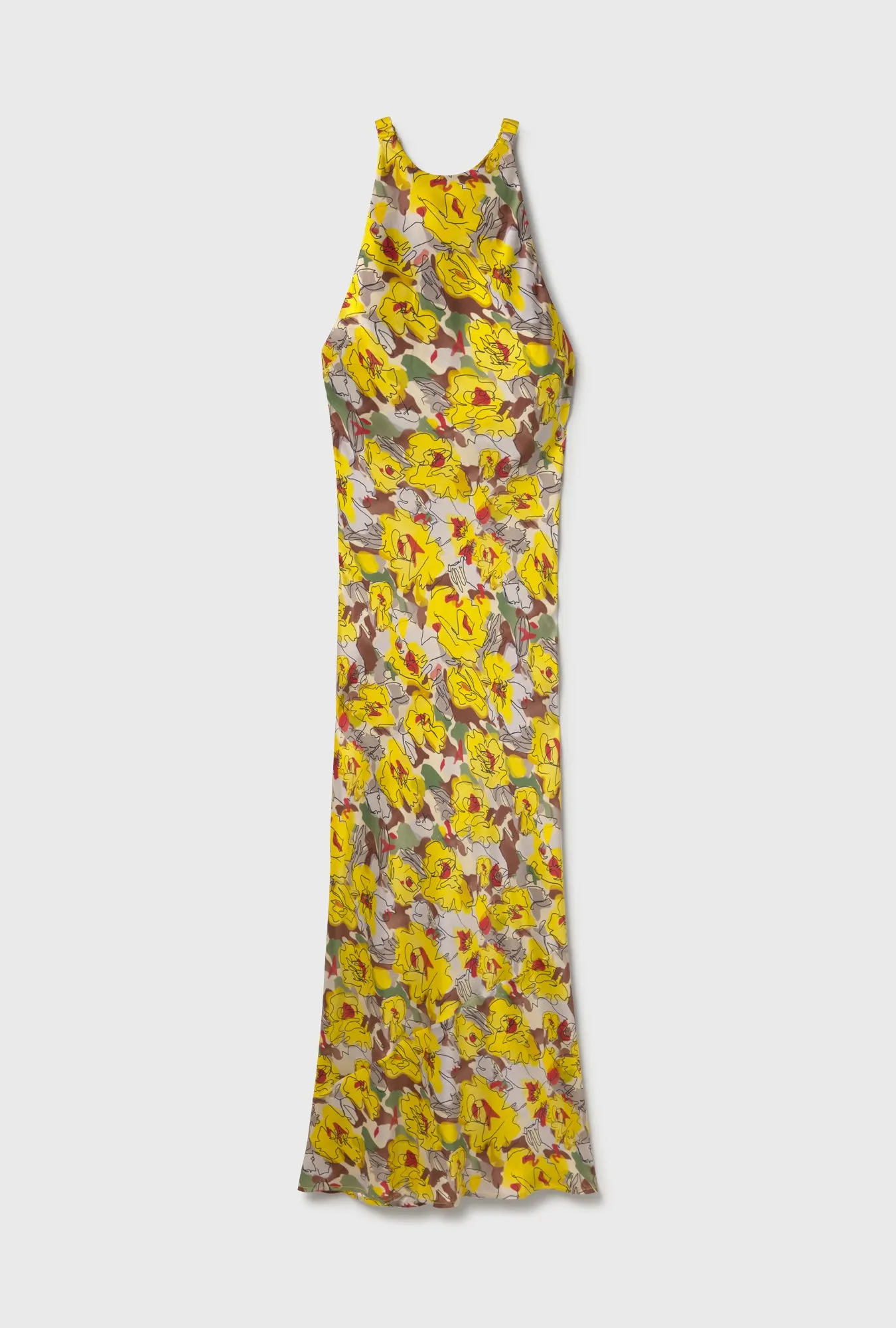 High Low Dress Sunflower Floral sold by Silk Laundry