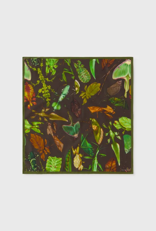 Cotton Silk Scarf Bug Camo sold by Silk Laundry