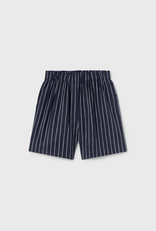 Cotton Boxer Short Egret Stripe sold by Silk Laundry