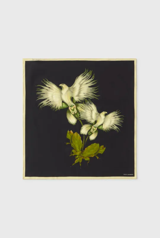 Cotton Silk Scarf Egret sold by Silk Laundry