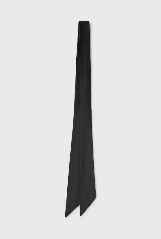 Long Bow Tie Black made by Silk Laundry