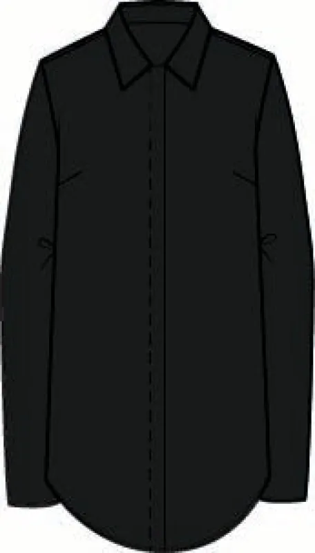 CDC Bias Cut Shirt Black made by Silk Laundry