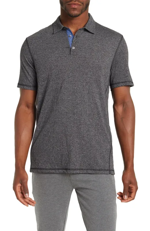English Laundry Black Heather Performance Polo sold by Taelor