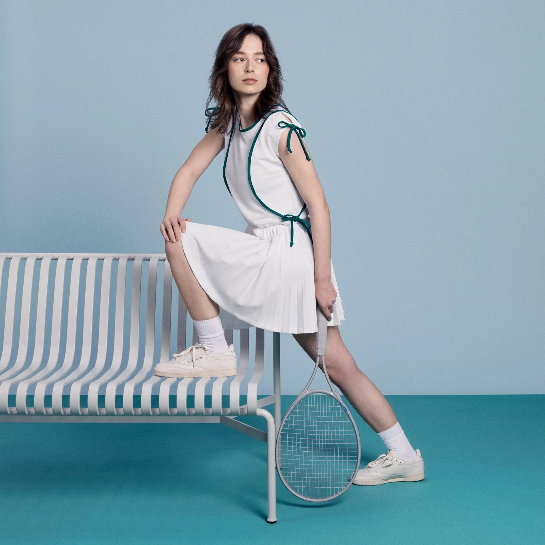 EILEEN DRESS Club White on White sold by Top Banana product image thumbnail 3