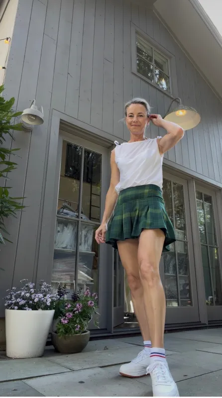 EVONNE SKIRT in Italian Plaid made by Top Banana