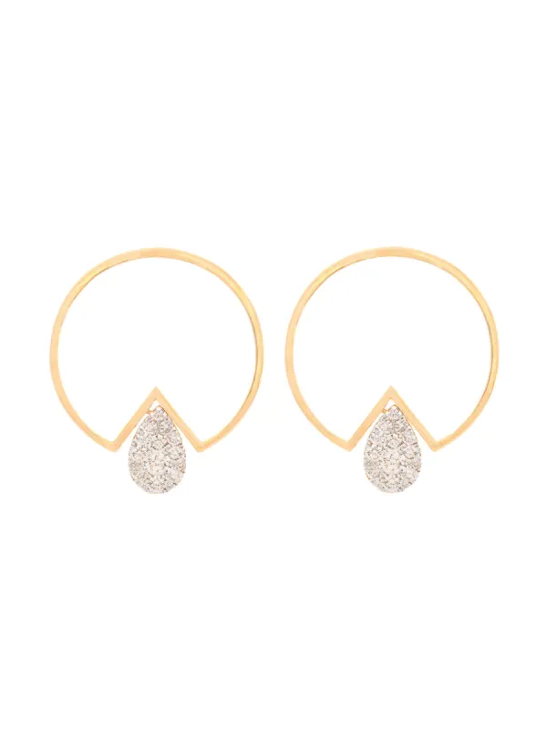 1.95ct Diamond 14K Gold Circle Earrings sold by Wish Fine Jewelry