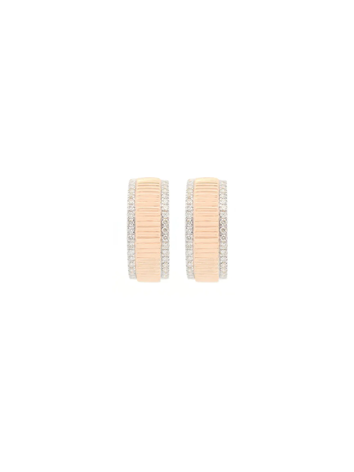1.20ct Diamond 14K Gold Textured Hoop Earrings sold by Wish Fine Jewelry product image thumbnail 2
