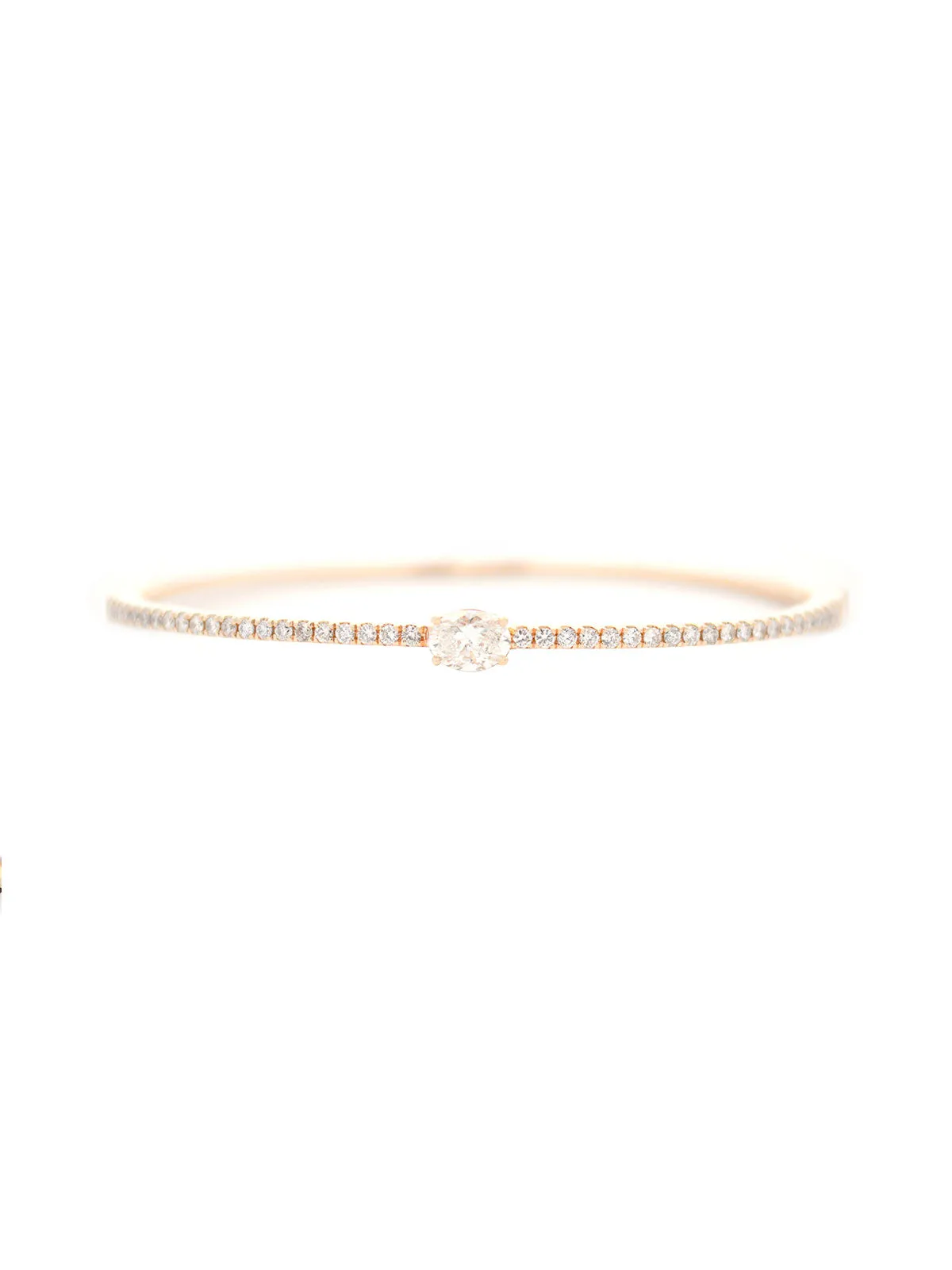 1.07ct Diamond 14K Gold Bangle Bracelet sold by Wish Fine Jewelry product image thumbnail 2
