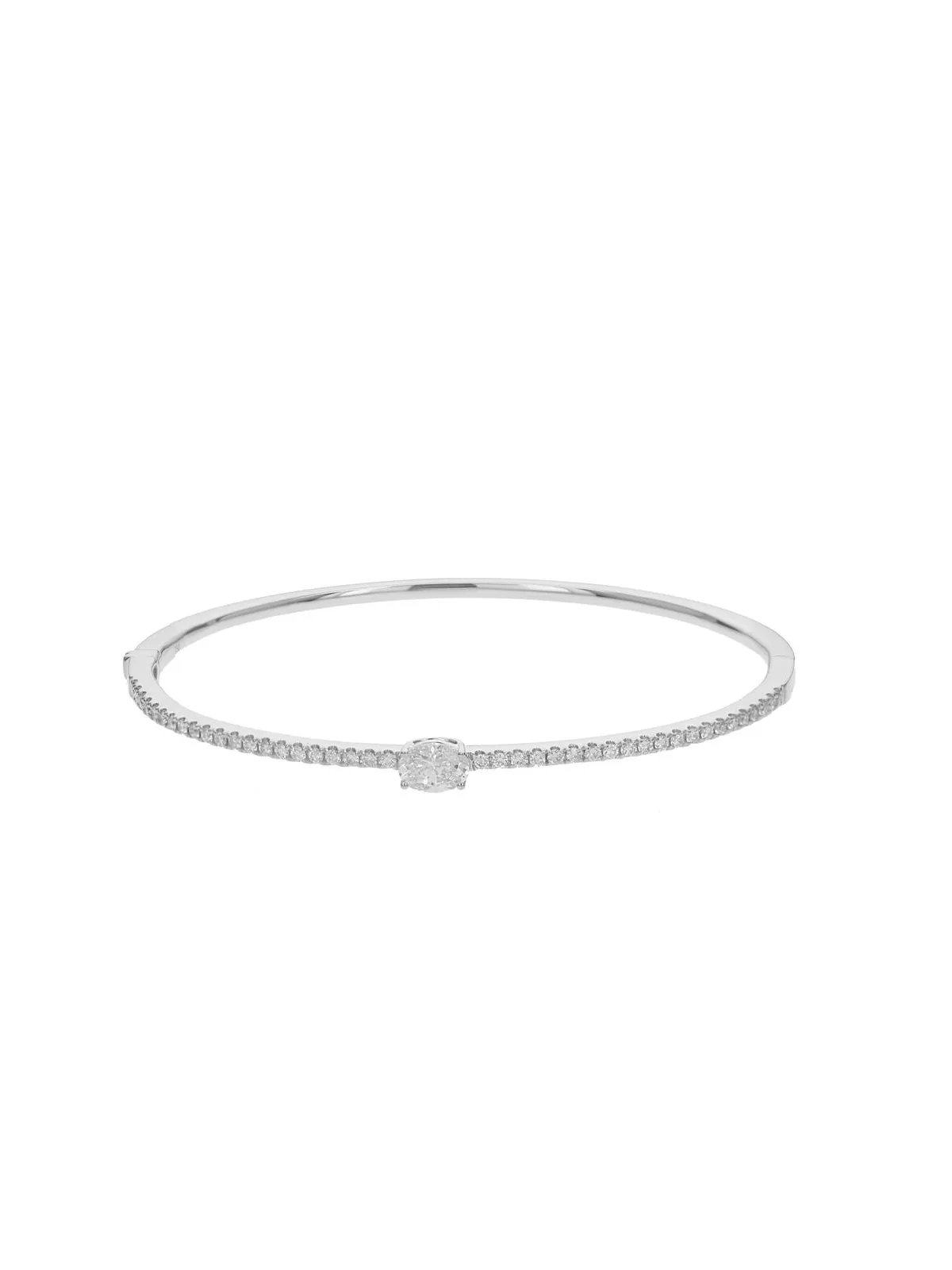 1.07ct Diamond 14K Gold Bangle Bracelet sold by Wish Fine Jewelry product image thumbnail 3