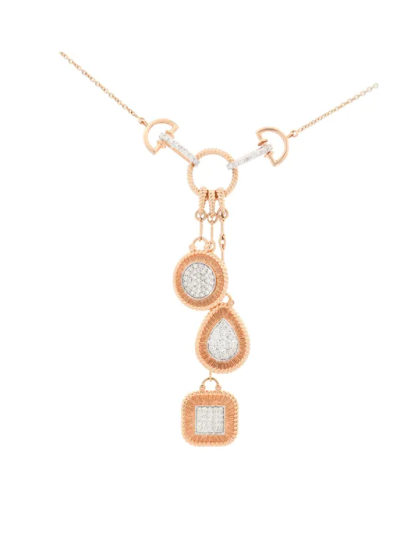 1.21ct Diamond 14K Gold Multi Pendant Necklace sold by Wish Fine Jewelry