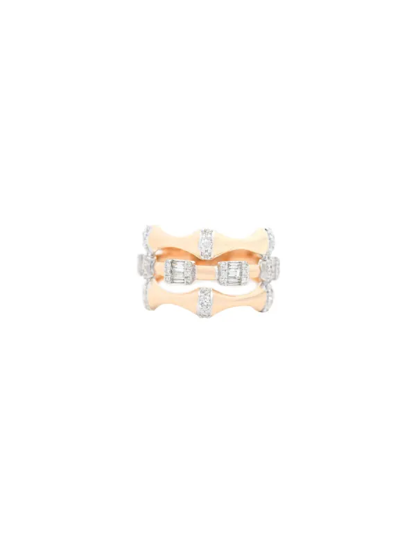 0.71ct Diamond 14K Gold Multi Row Ring sold by Wish Fine Jewelry