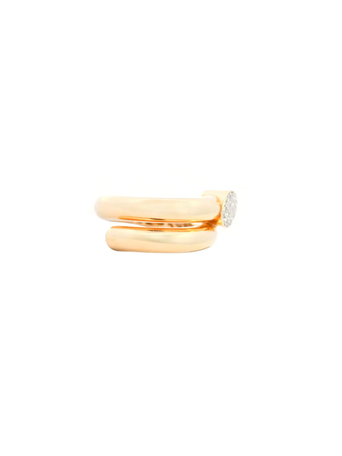 0.22ct Diamond 18K Gold Spiral Ring sold by Wish Fine Jewelry product image thumbnail 2
