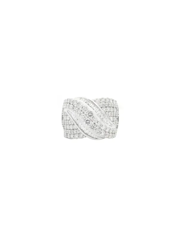 2.0ct Diamond 14K Gold Crossover Ring sold by Wish Fine Jewelry