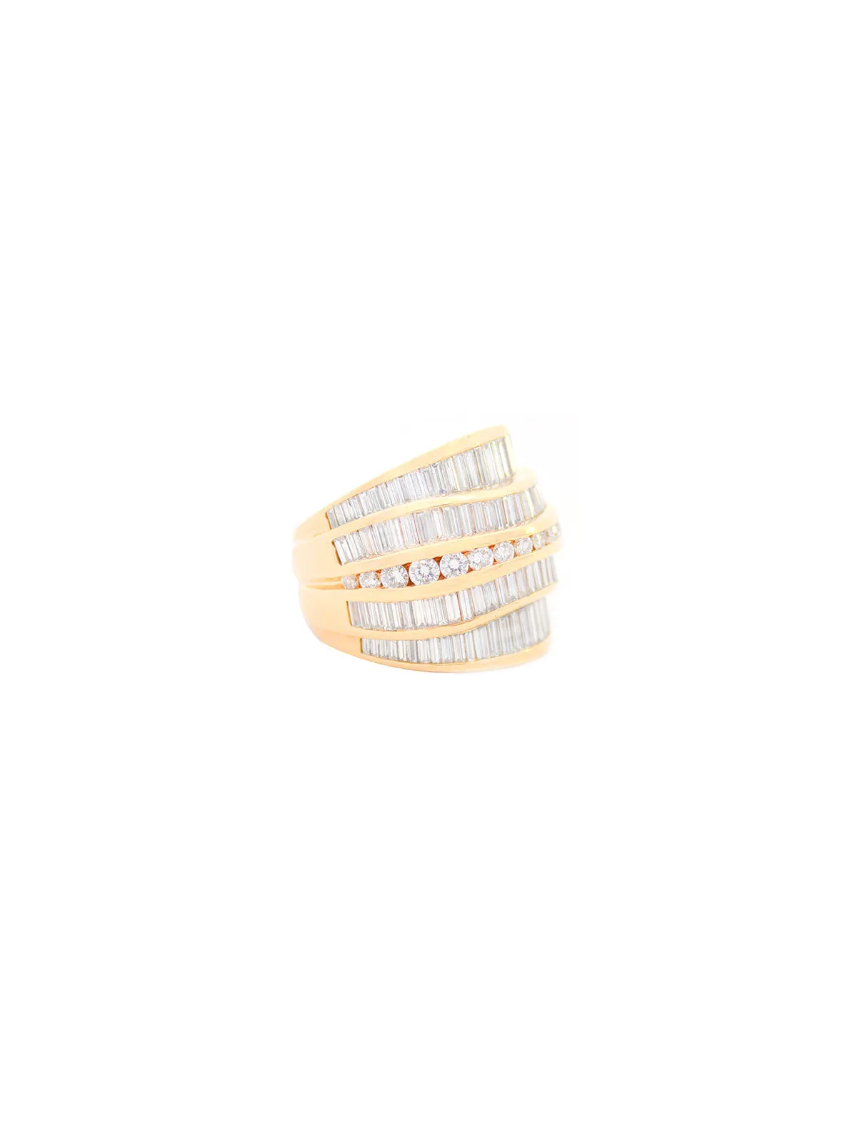 5.02ct Diamond 18K Gold Statement Cocktail Ring sold by Wish Fine Jewelry product image thumbnail 2
