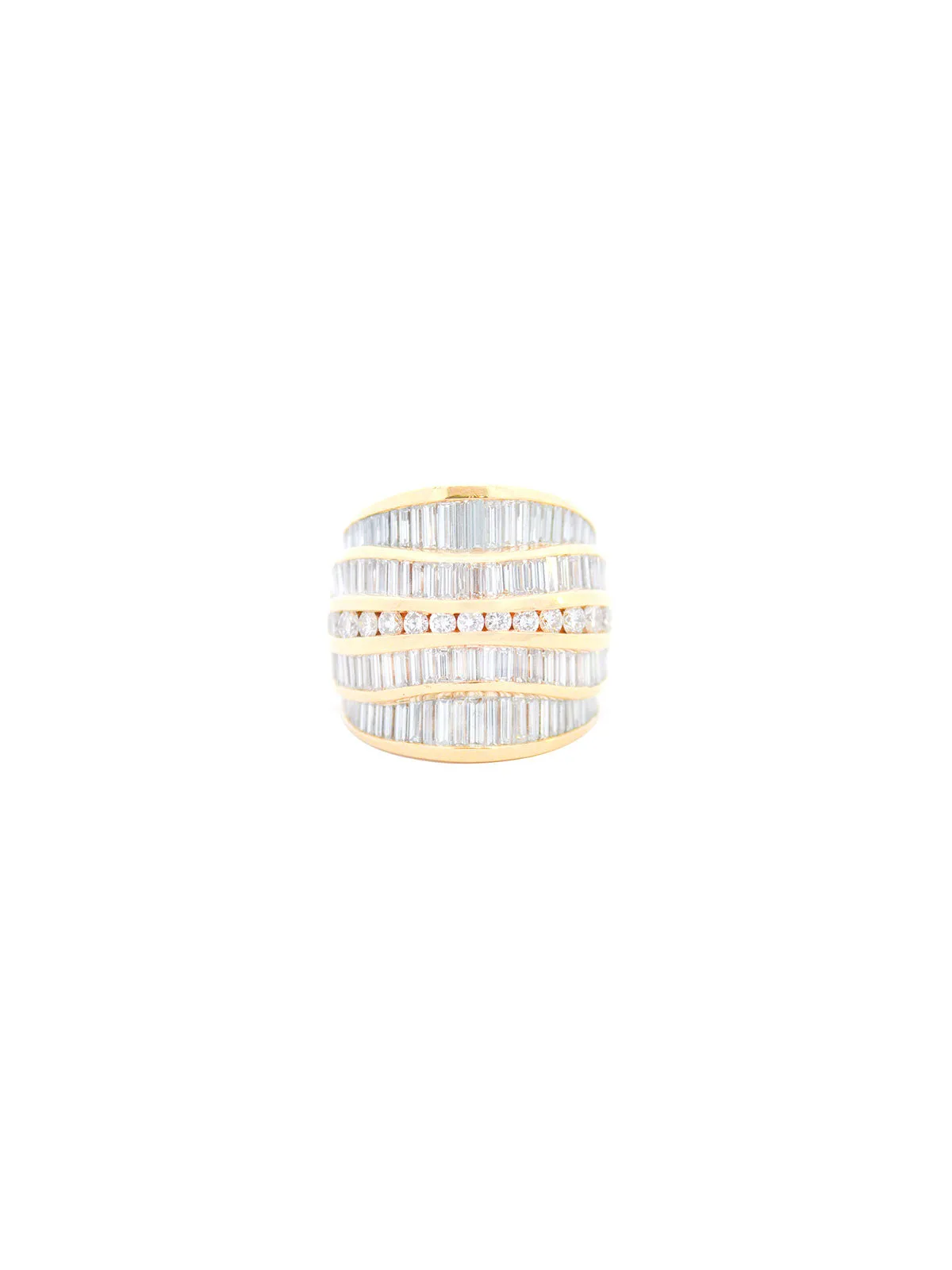 5.02ct Diamond 18K Gold Statement Cocktail Ring sold by Wish Fine Jewelry