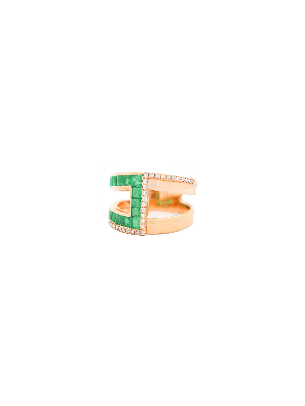2.13ct Diamond Emerald 14K Gold Ring sold by Wish Fine Jewelry product image thumbnail 2