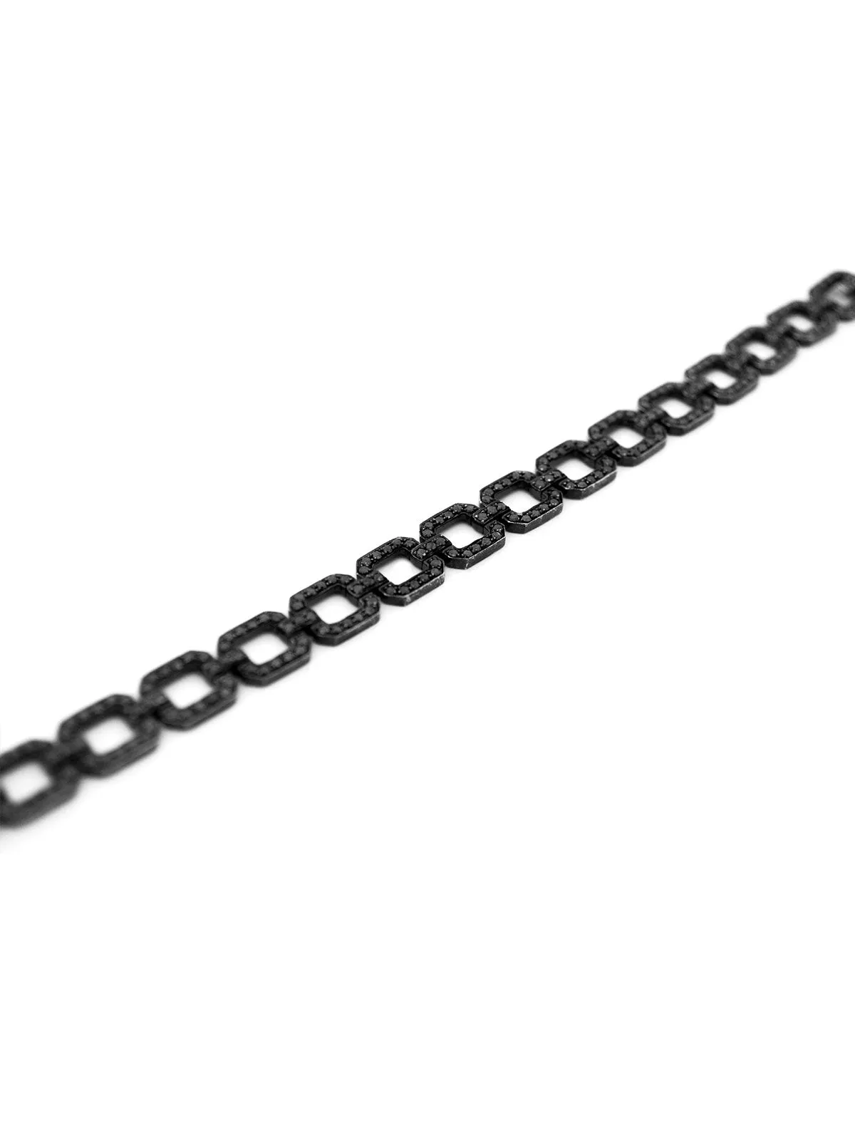 3.49ct Black Diamond 14K Gold Link Bracelet sold by Wish Fine Jewelry product image thumbnail 2