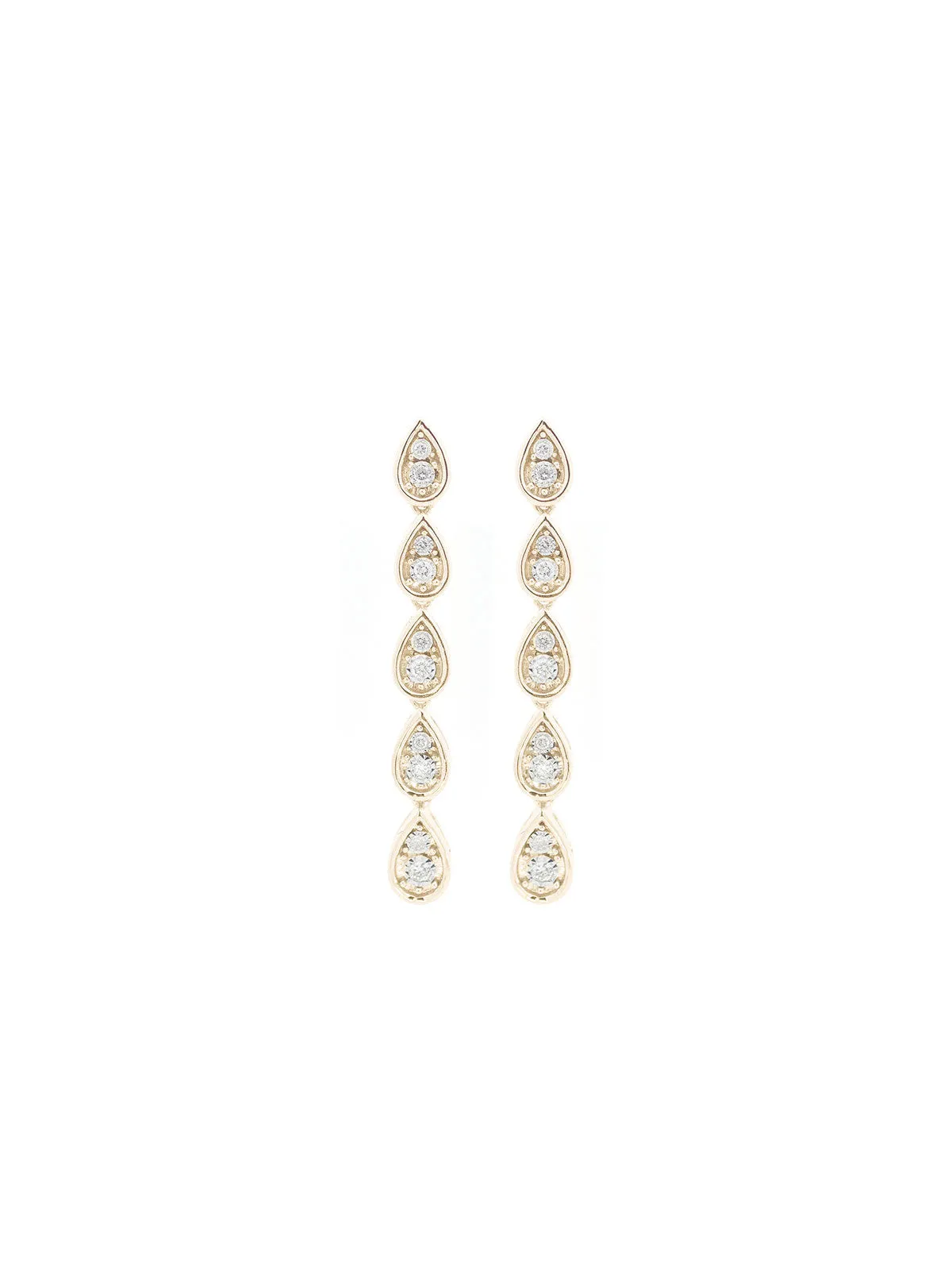0.45ct Diamond 14K Gold Linear Earrings sold by Wish Fine Jewelry