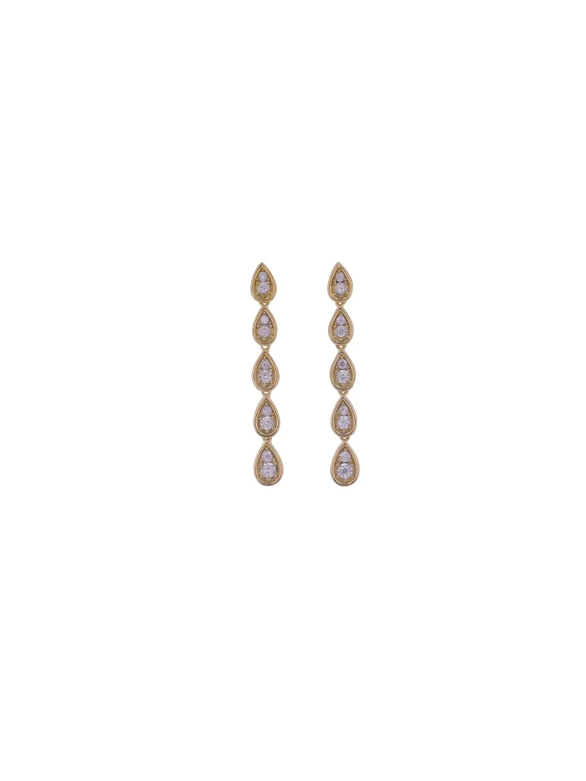 0.45ct Diamond 14K Gold Linear Earrings sold by Wish Fine Jewelry product image thumbnail 4