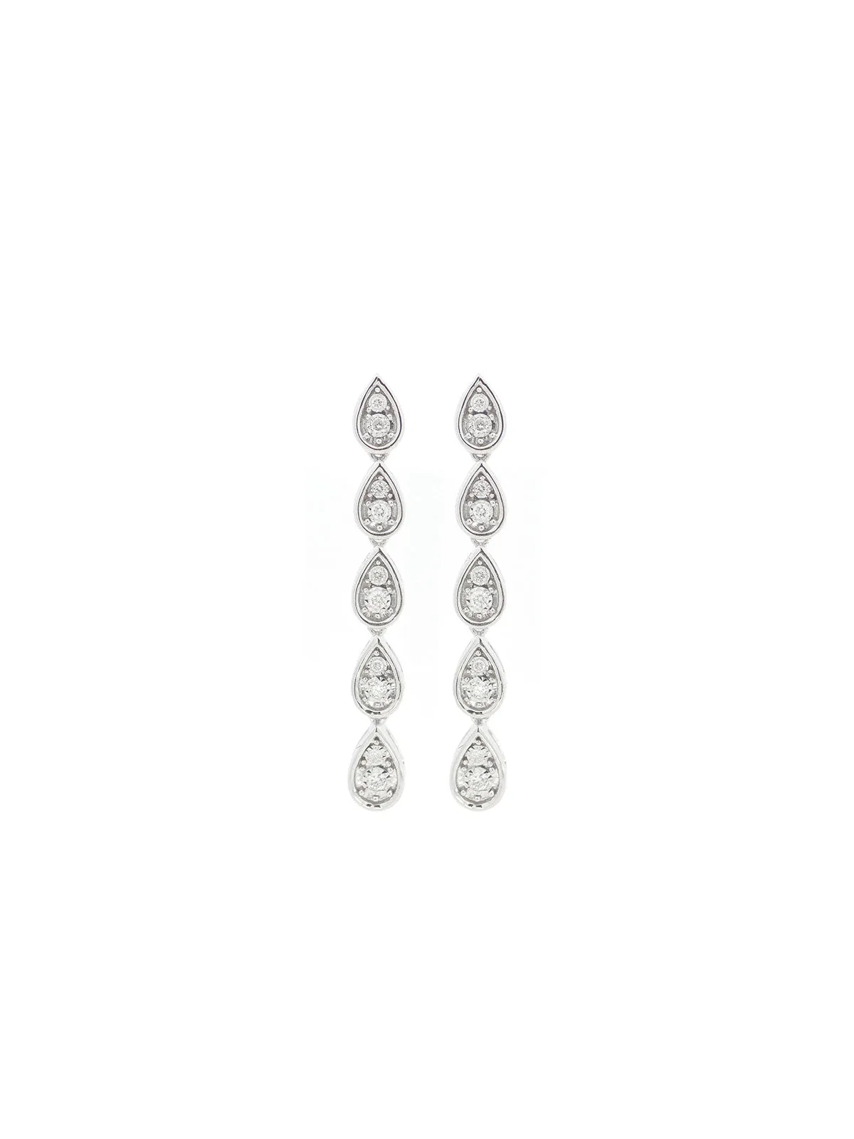0.45ct Diamond 14K Gold Linear Earrings sold by Wish Fine Jewelry product image thumbnail 2