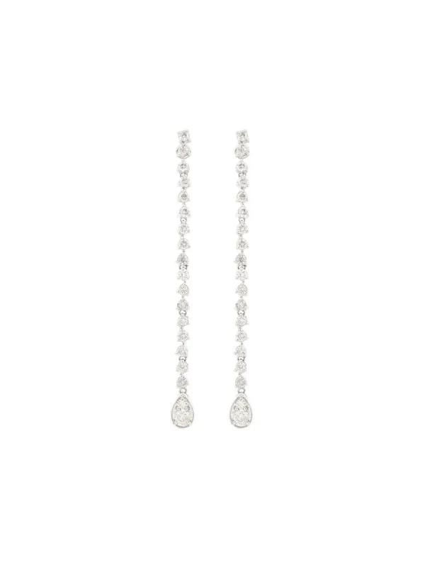 0.75ct Diamond 14K Gold Linear Drop Earrings sold by Wish Fine Jewelry