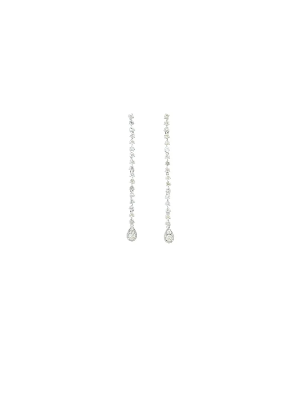 0.75ct Diamond 14K Gold Linear Drop Earrings sold by Wish Fine Jewelry product image thumbnail 2