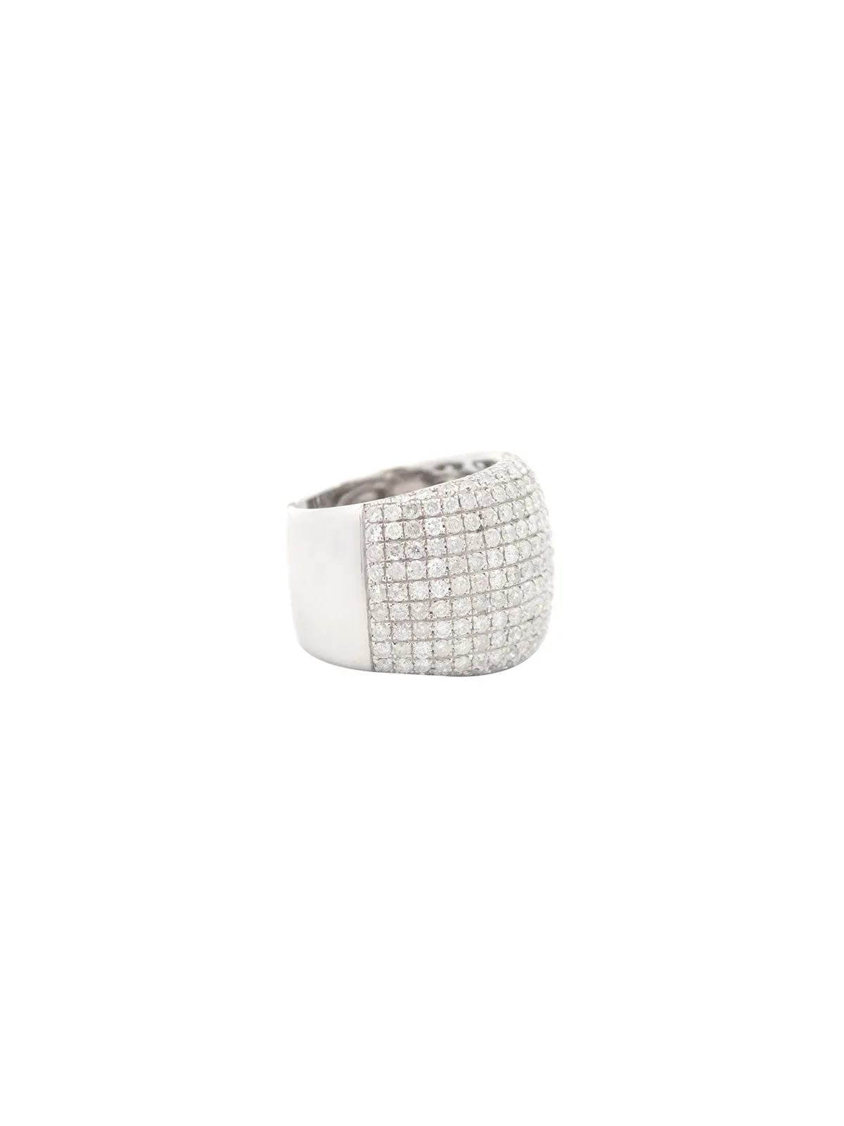 3.65ct Diamond 18K Gold Large Pave Dome Ring sold by Wish Fine Jewelry product image thumbnail 3