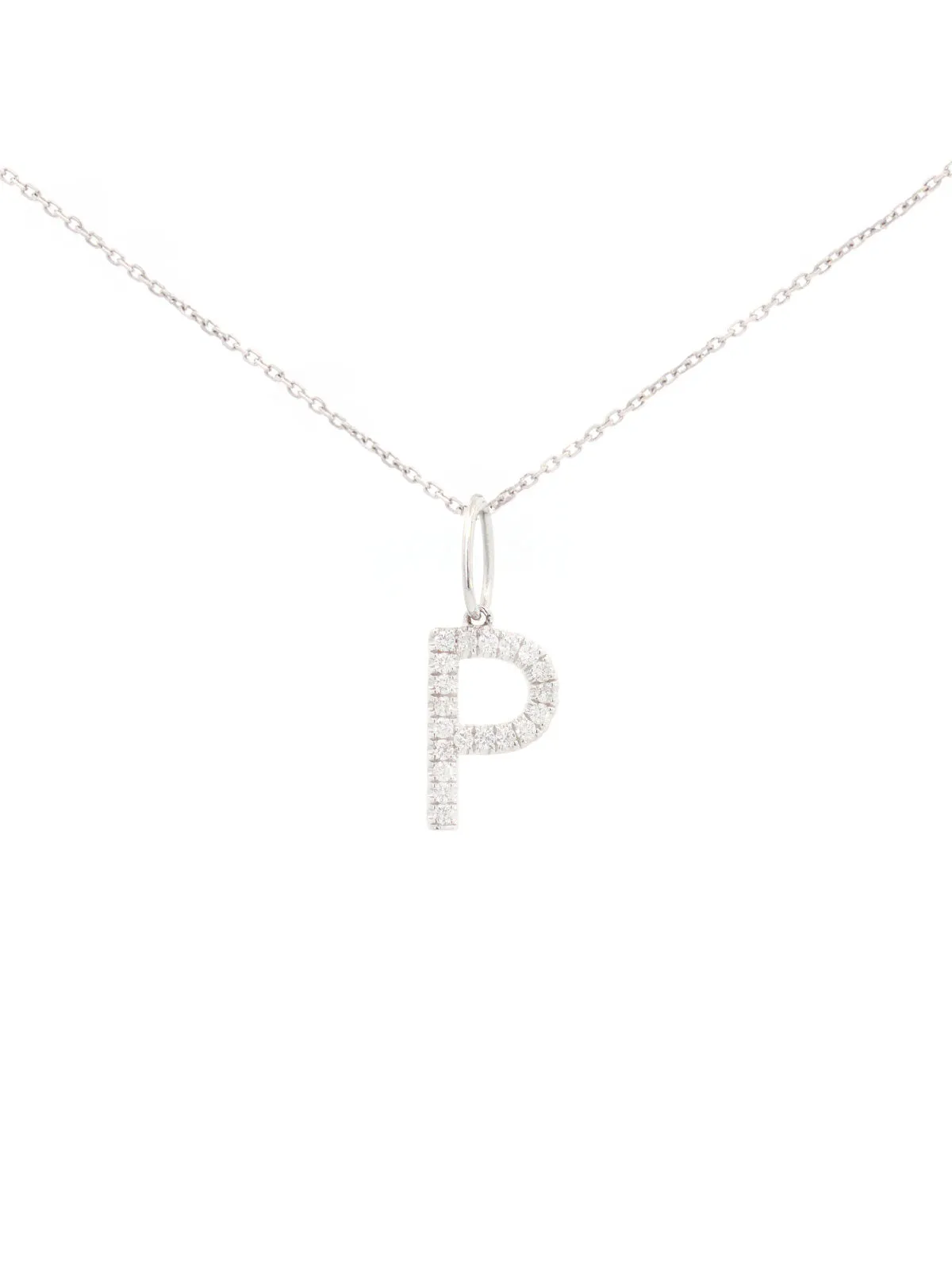 0.20ct Diamond 18K Gold Letter P Pendant sold by Wish Fine Jewelry