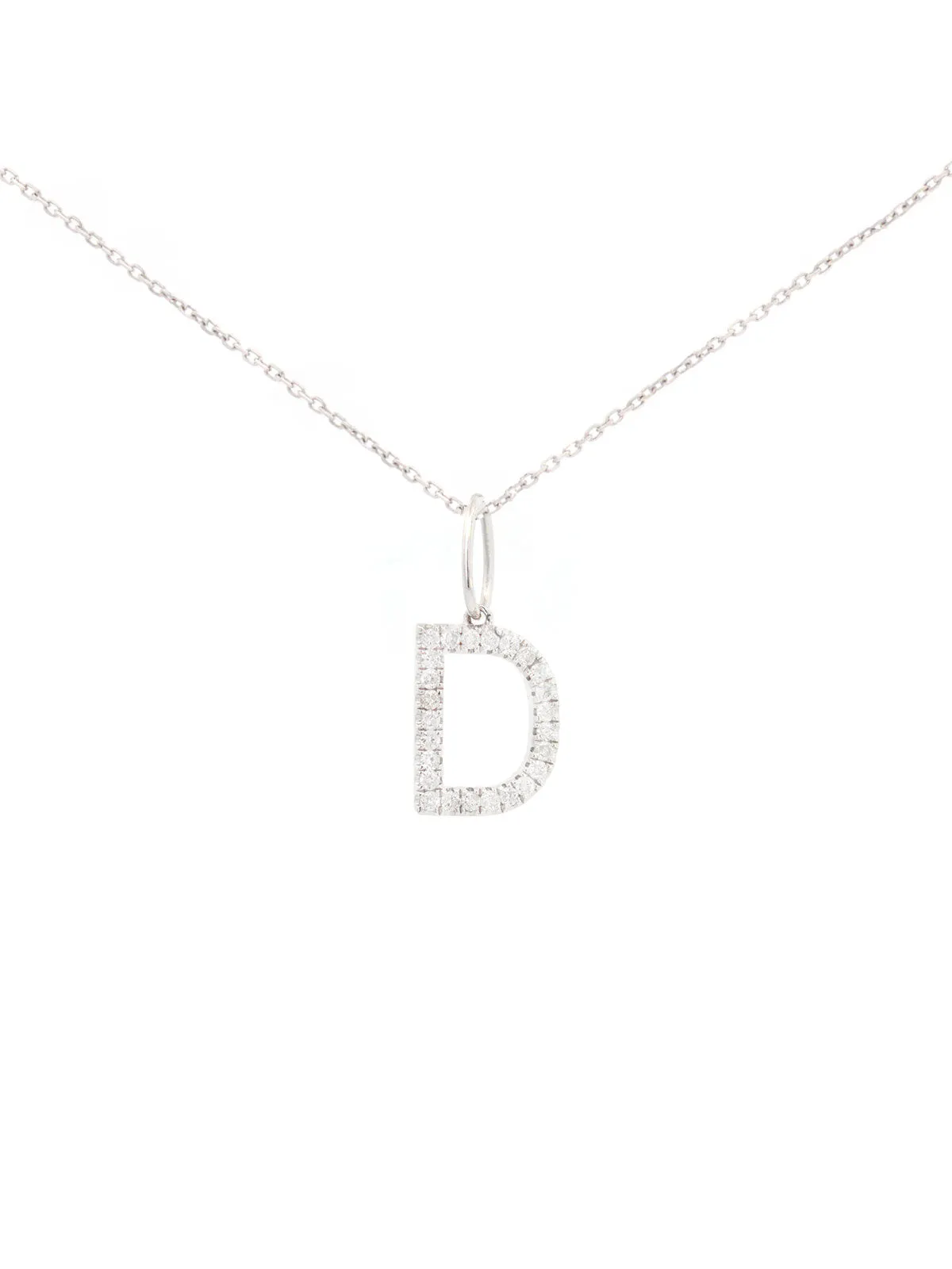 0.30ct Diamond 18K Gold Letter D Pendant sold by Wish Fine Jewelry