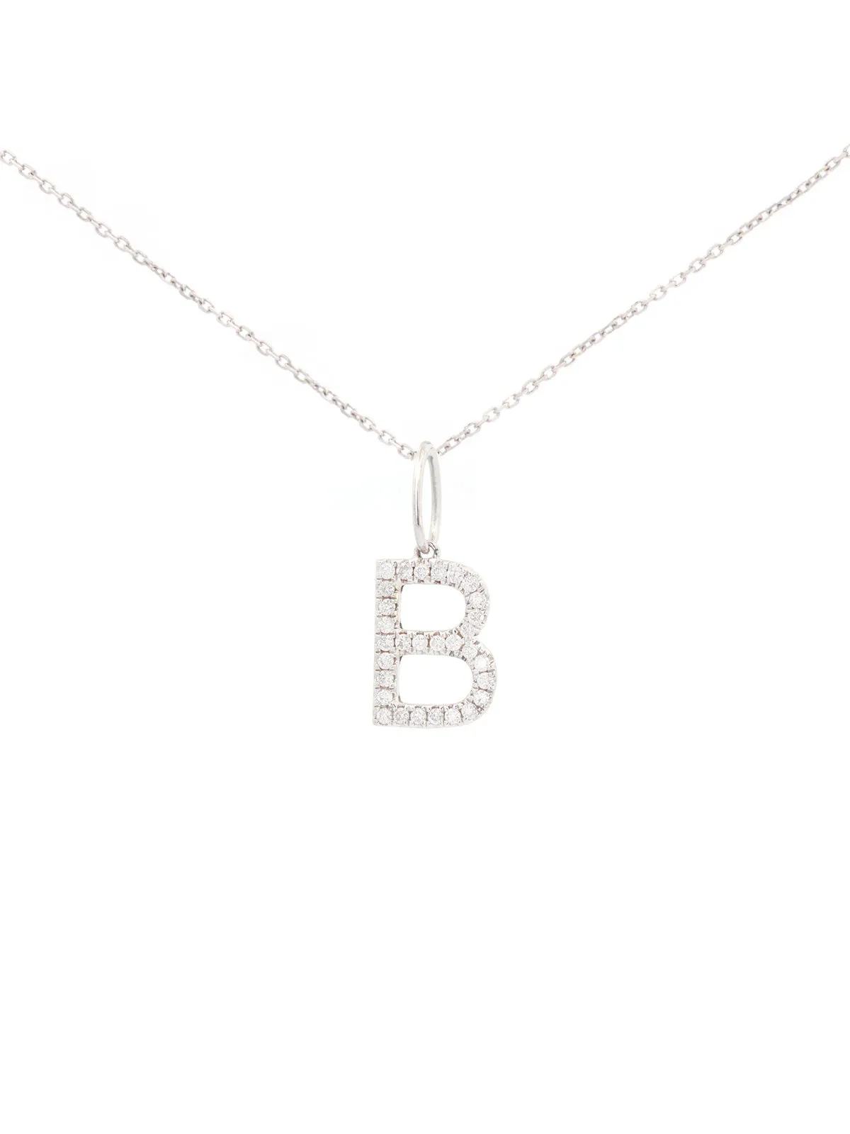 0.30ct Diamond 18K Gold Letter B Pendant sold by Wish Fine Jewelry