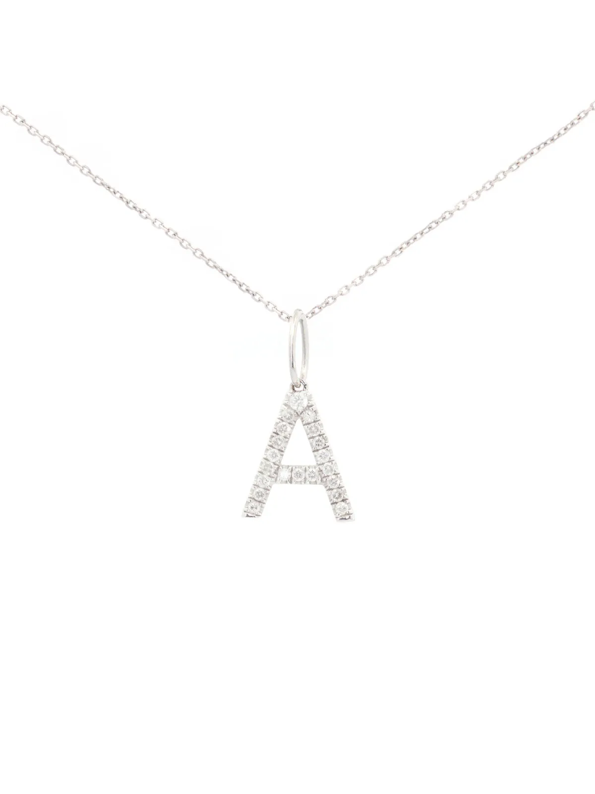 0.25ct Diamond 18K Gold Letter A Pendant sold by Wish Fine Jewelry