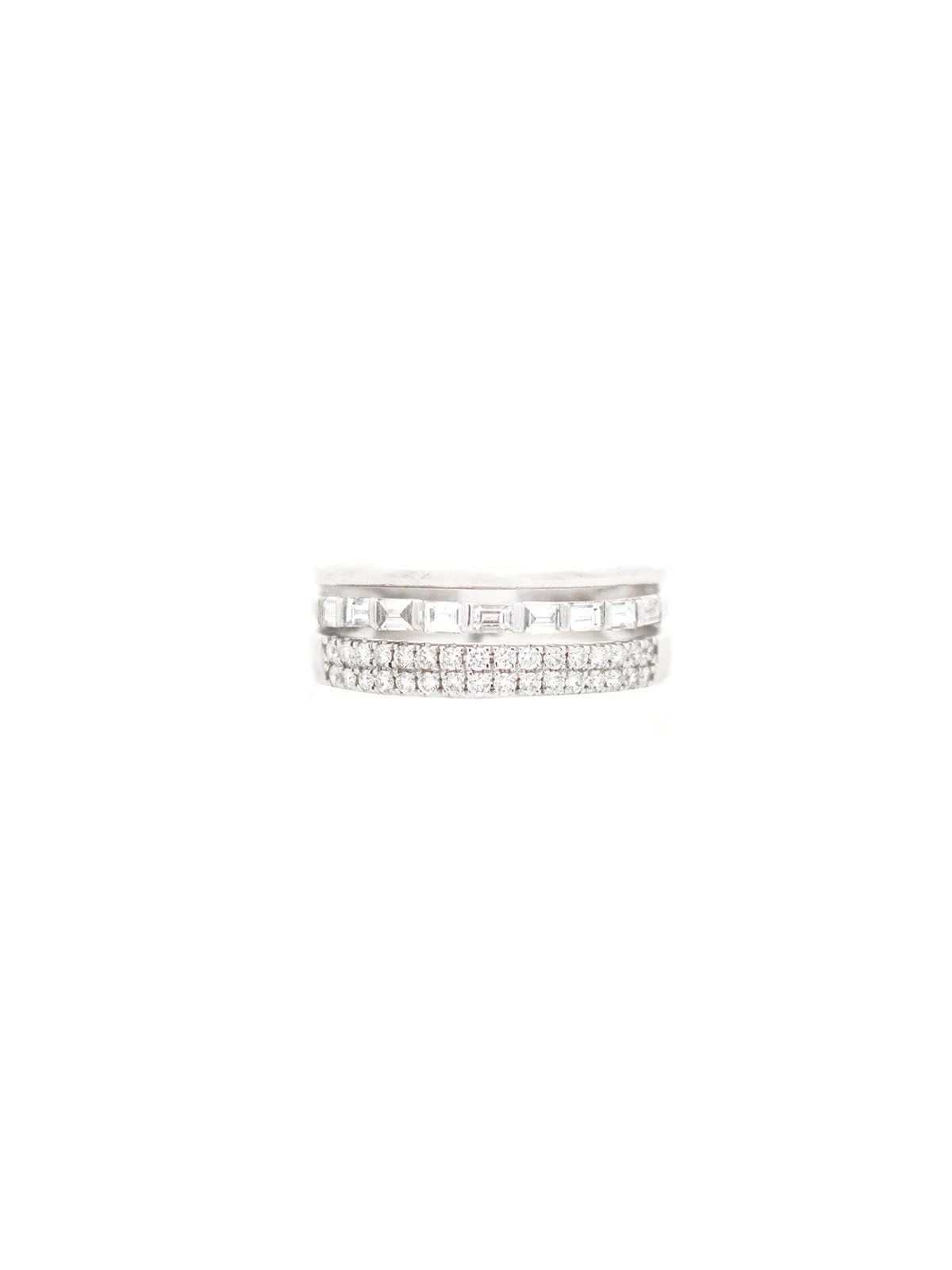 0.74ct Diamond 14K Gold Three Row Ring sold by Wish Fine Jewelry