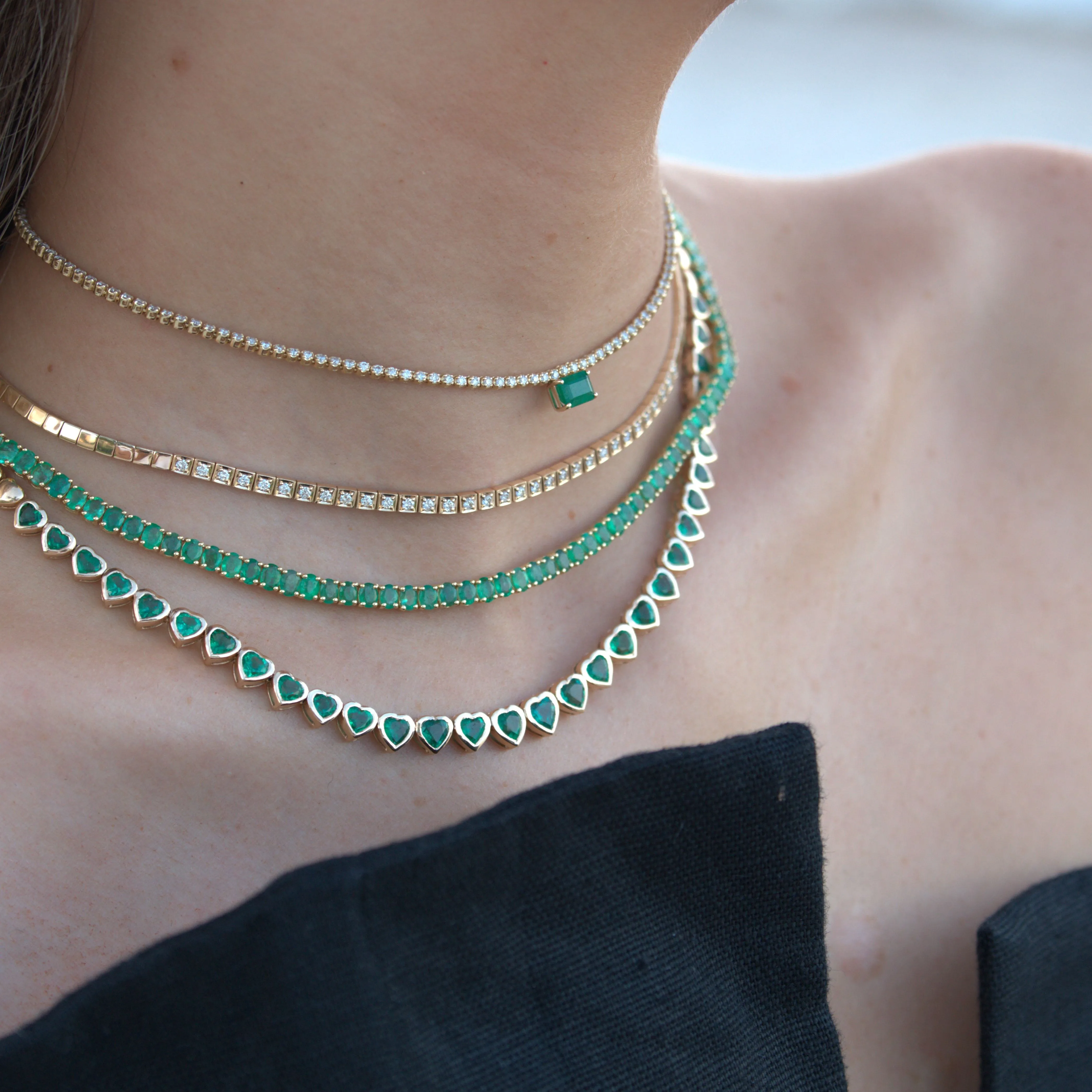 0.85ct Diamond 14K Gold Choker Necklace sold by Wish Fine Jewelry product image thumbnail 5