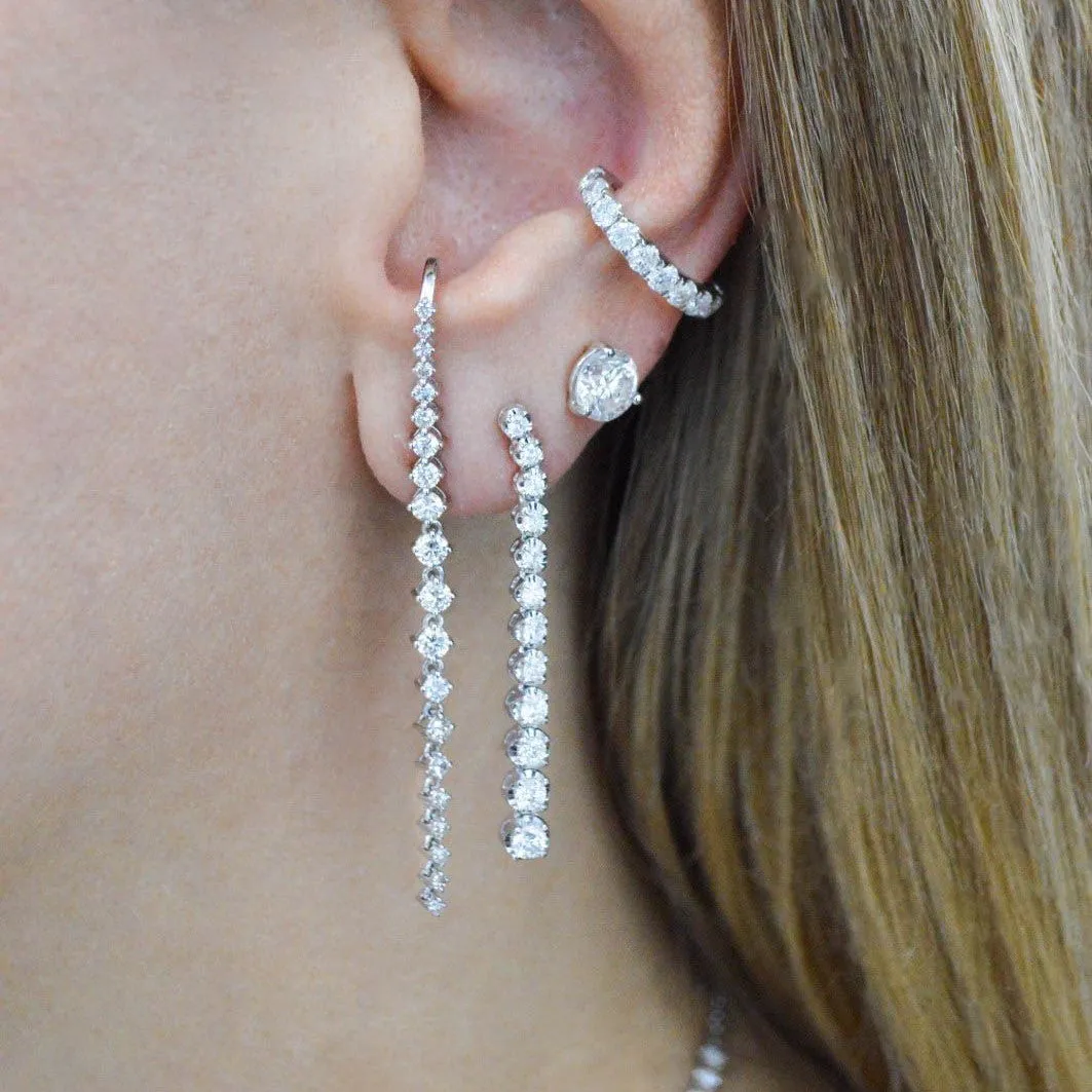 1.37ct Diamond 18K Gold Cascade Climber Earrings sold by Wish Fine Jewelry product image thumbnail 5