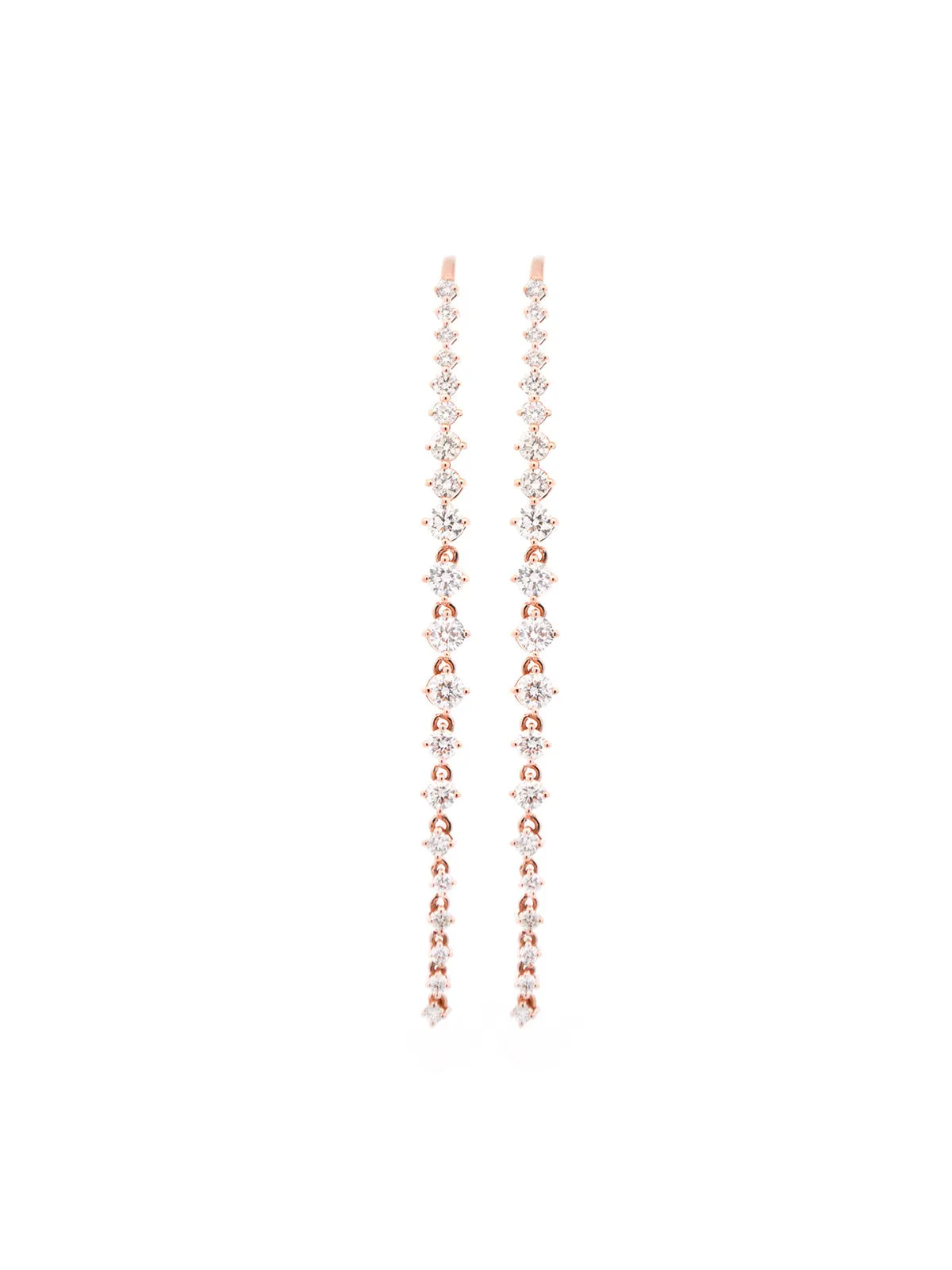1.37ct Diamond 18K Gold Cascade Climber Earrings sold by Wish Fine Jewelry product image thumbnail 2