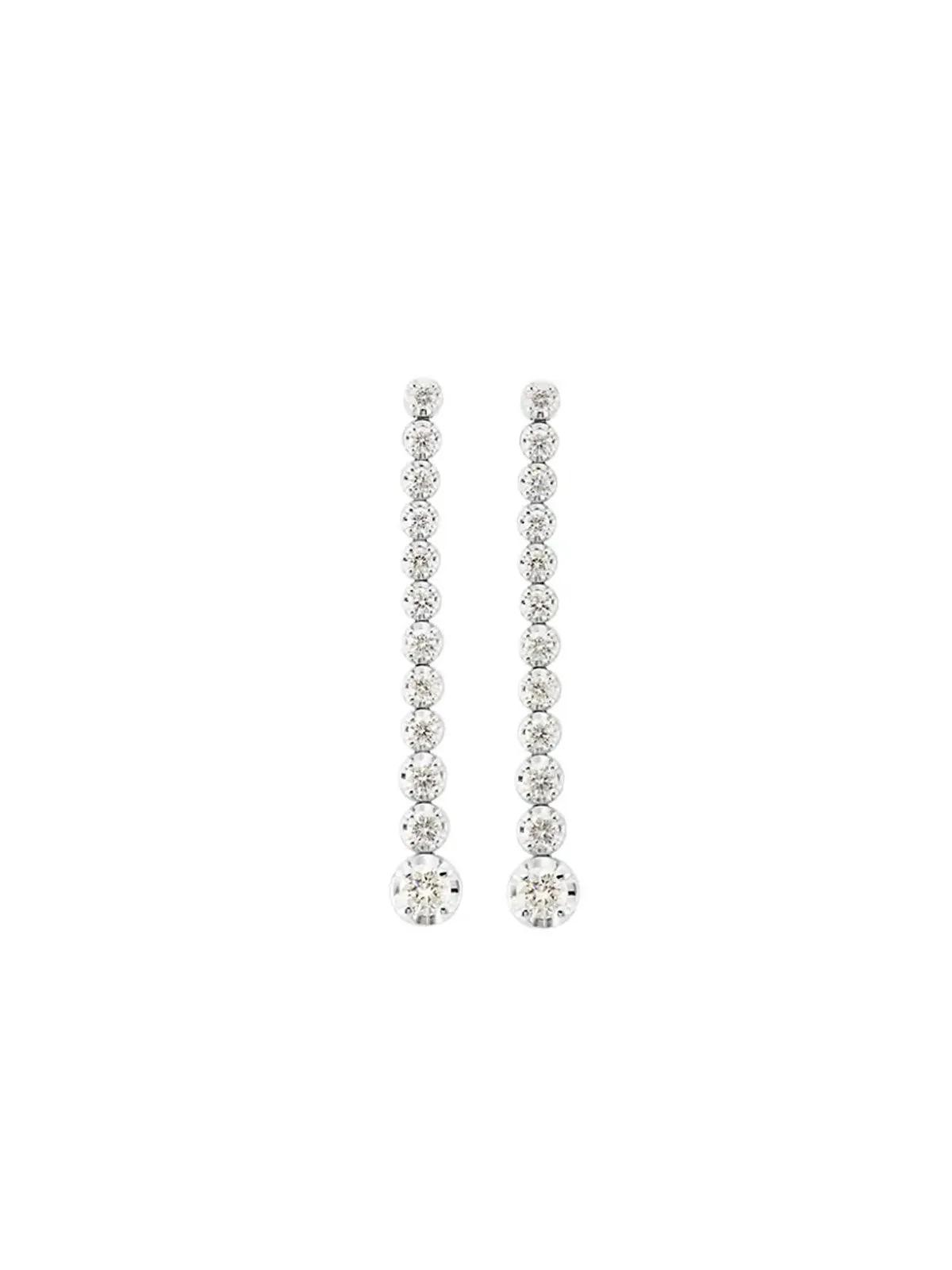 1.00ct Diamond 18K Gold Graduated Tennis Earrings sold by Wish Fine Jewelry